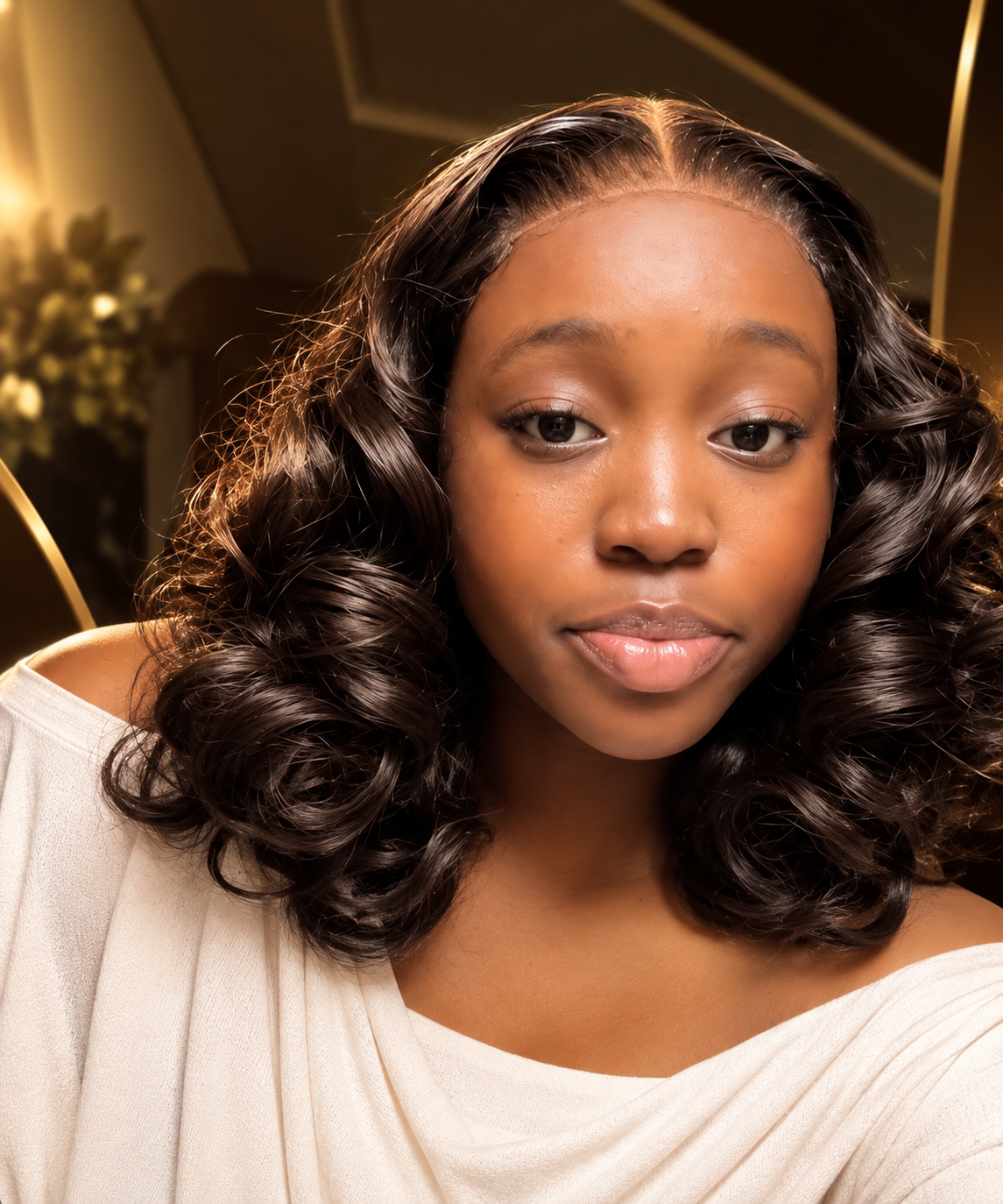 Beautiful wig styling by Ella's Signature